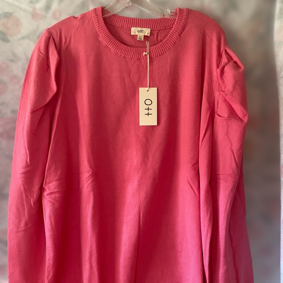 Ott Sweaters - NWT Ott Pullover Pink Crew Neck Sweater Size 2x still in package. Very soft.